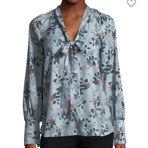 French Connection Floral Self Tie Top Blouse Small